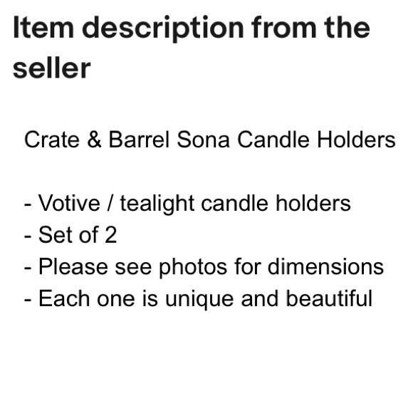 Crate & Barrel Bubbled Silver Glass Votive Candle Holders Set of 2 - Picture 3 of 16